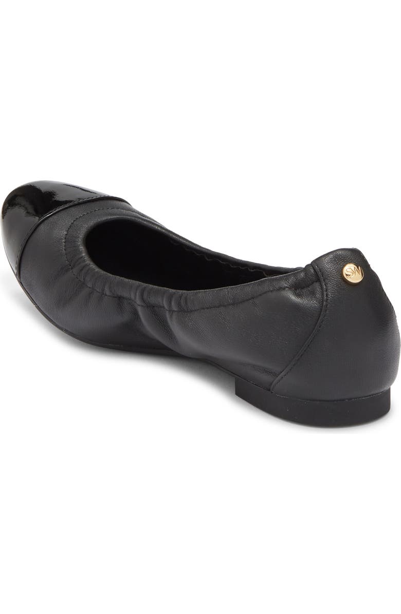 Stuart Weitzman Gabby Foldable Ballet Flat, Alternate, color, Black