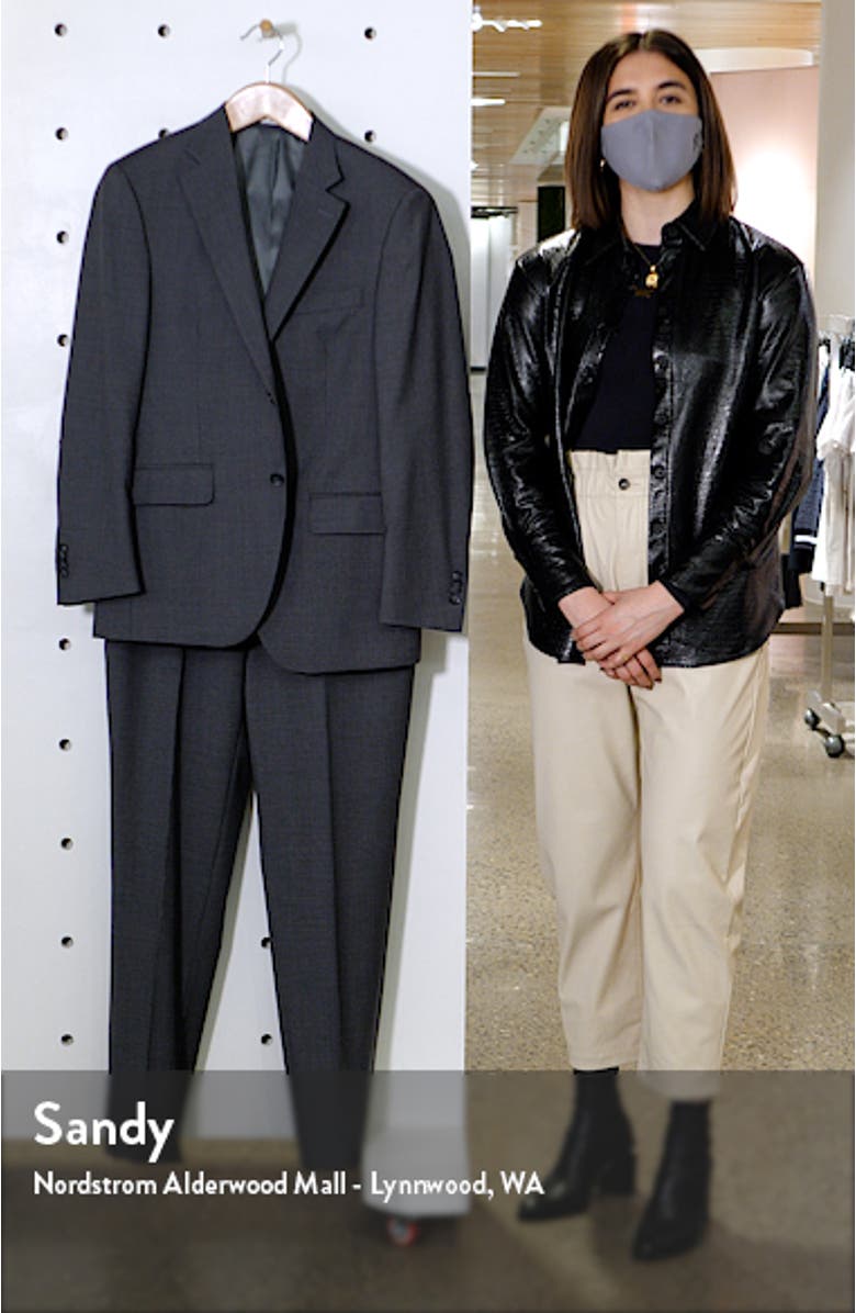 Classic Fit Plaid Wool Suit, sales video thumbnail