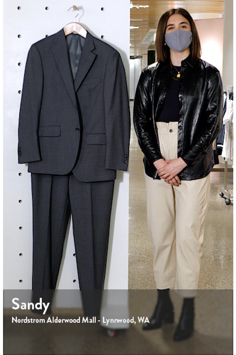 Classic Fit Plaid Wool Suit video
