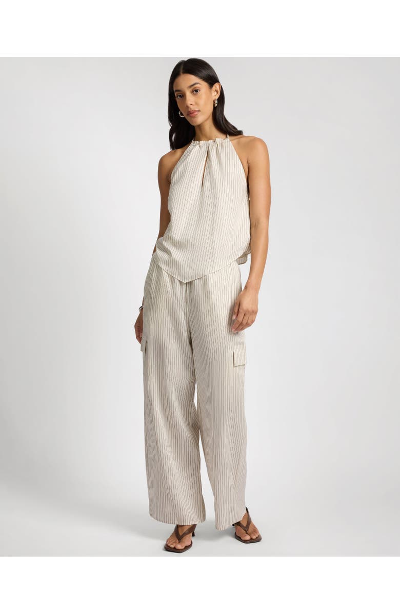 Onia Cargo Pant, Alternate, color, Cream/Black