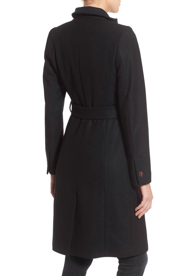 Wool Blend Wrap Coat, Alternate, color, BLACK