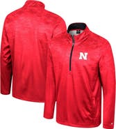 COLOSSEUM Men's Colosseum  Scarlet Nebraska Huskers The Machine Half-Zip Jacket