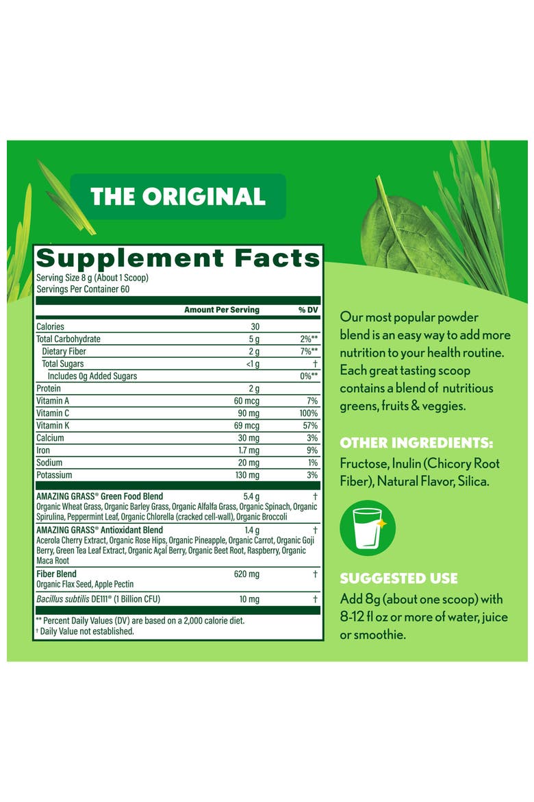 Greens Blend Superfood, the Original Superfood Powder, 1.06 lb, 60 Servings, Alternate, color, None