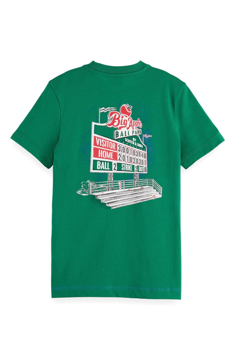 Scotch & Soda Kids' Baseball Organic Cotton Graphic T-Shirt, Alternate, color, 