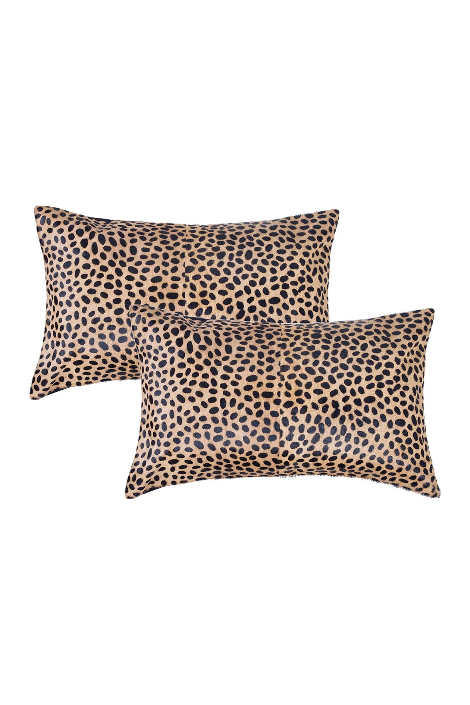 Cow Hide Rug Small NATURAL Torino Togo Cheetah Print Genuine Cowhide Pillow - 12