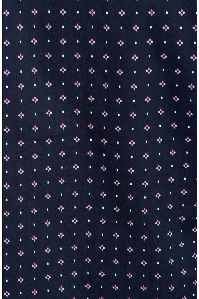Slim Fit Floral Short Sleeve Button-Down Shirt, Alternate, color, NAVY MULTI