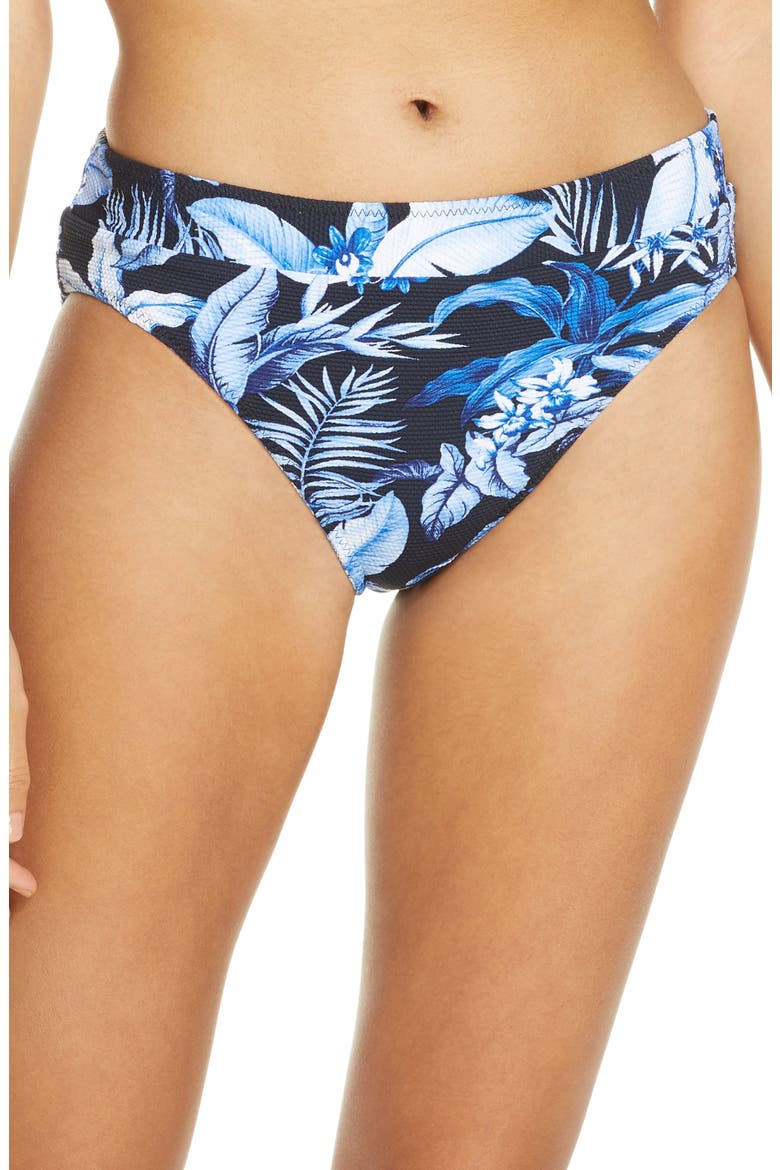 Indigo Garden Reversible Bikini Bottoms, Main, color, BLACK