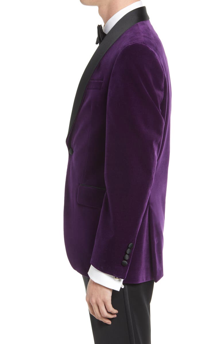 Ted Baker London Josh Slim Fit Velvet Tuxedo Jacket, Alternate, color,