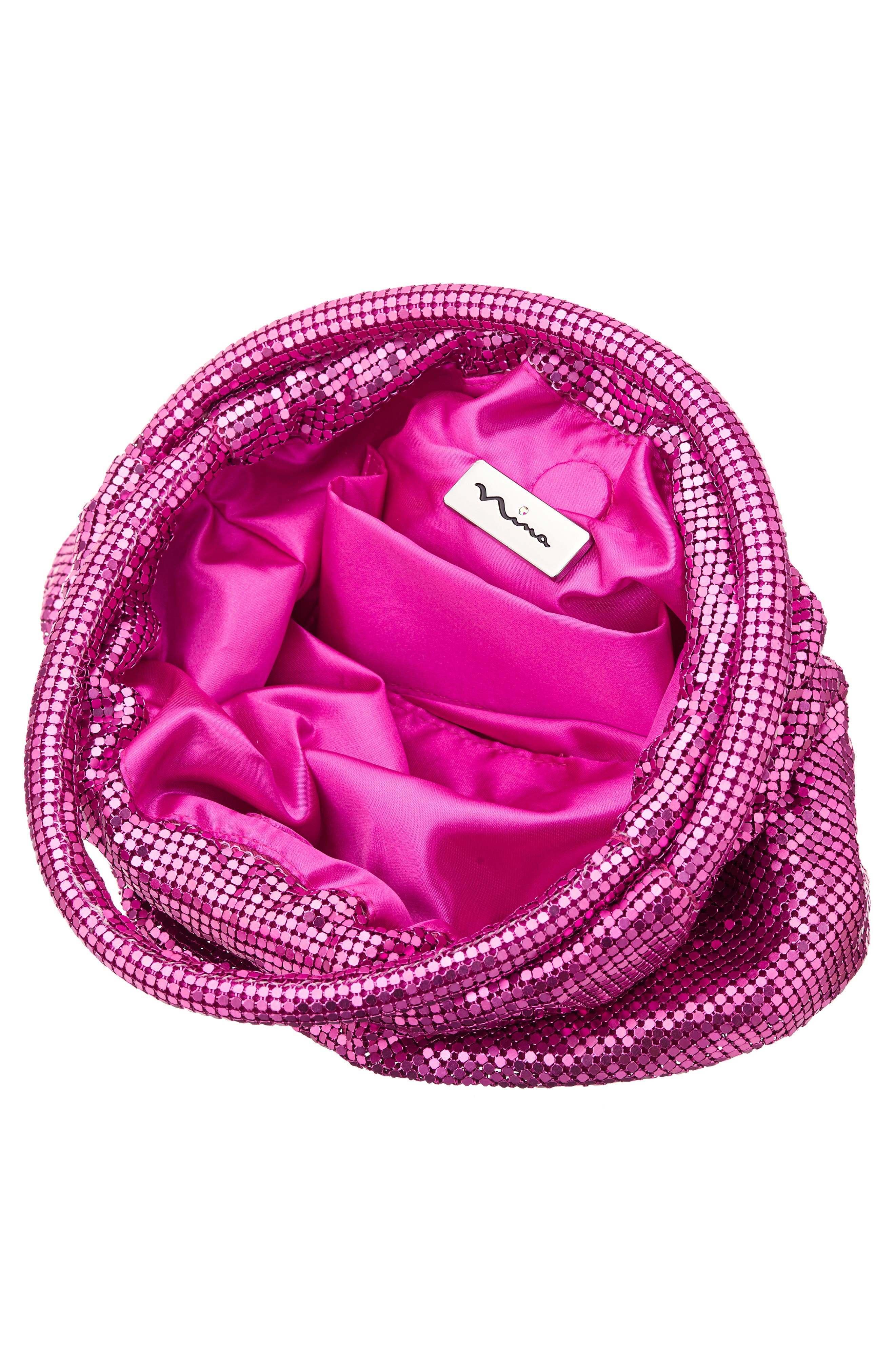 Nina Joyce Mesh Top Handle Bag, Alternate, color, Parfait Pink