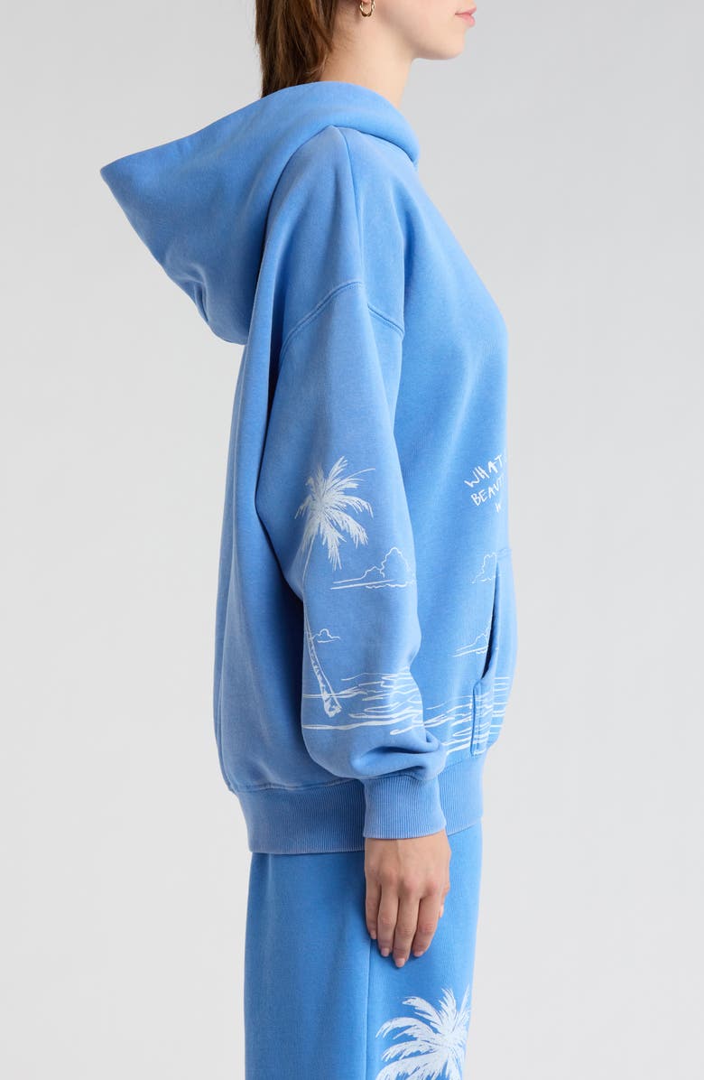 PacSun A Beautiful Life Oversize Graphic Hoodie, Alternate, color, Blue