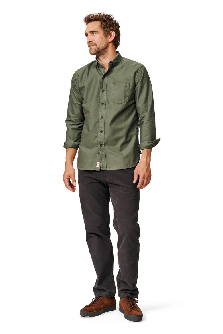 Aldridge Oxford Button Down Shirt, Alternate, color, Dark Green
