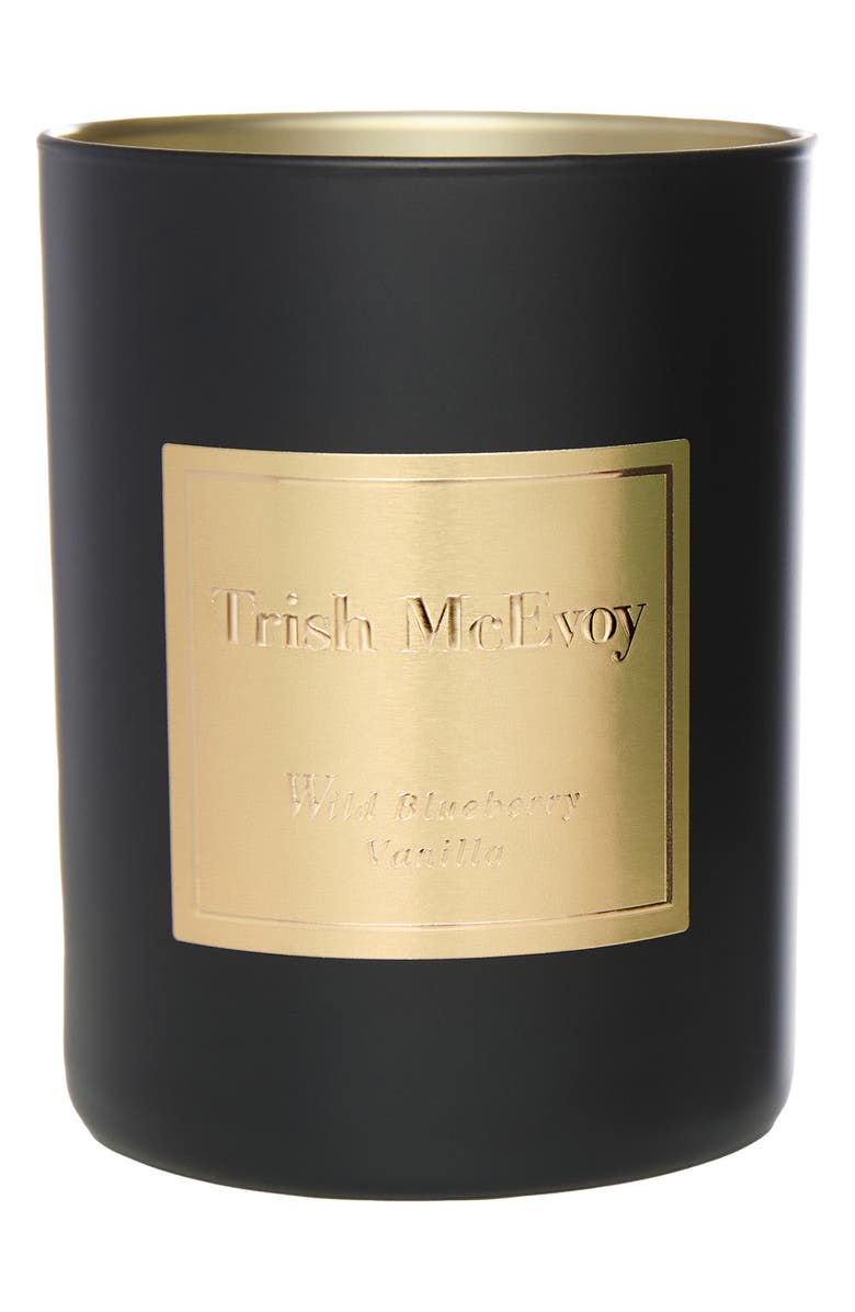 Trish McEvoy Black Wild Blueberry Vanilla Scented Candle, Main, color, 