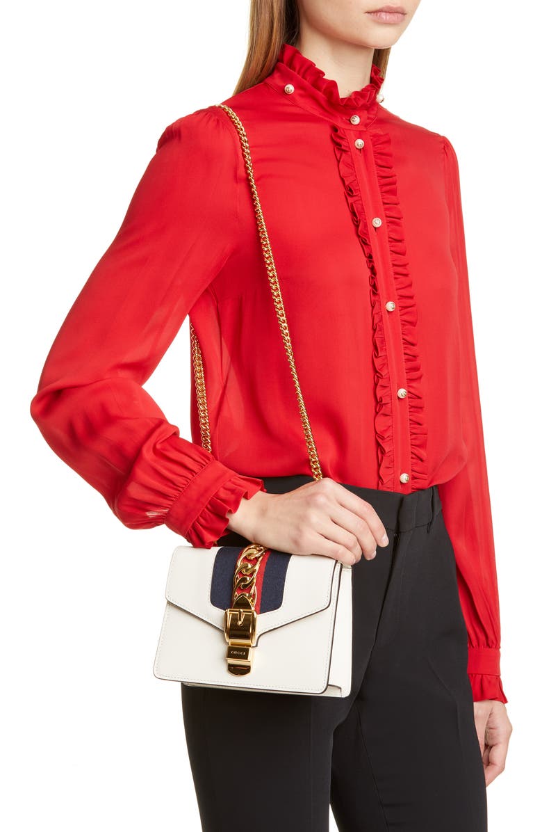 Gucci Mini Leather Shoulder Bag, Alternate, color,