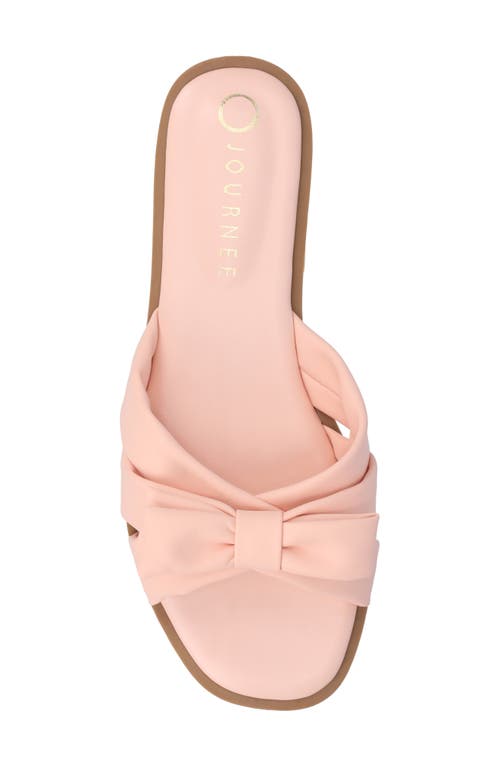 Shop Journee Collection Prylin Bow Slide Sandal In Pink