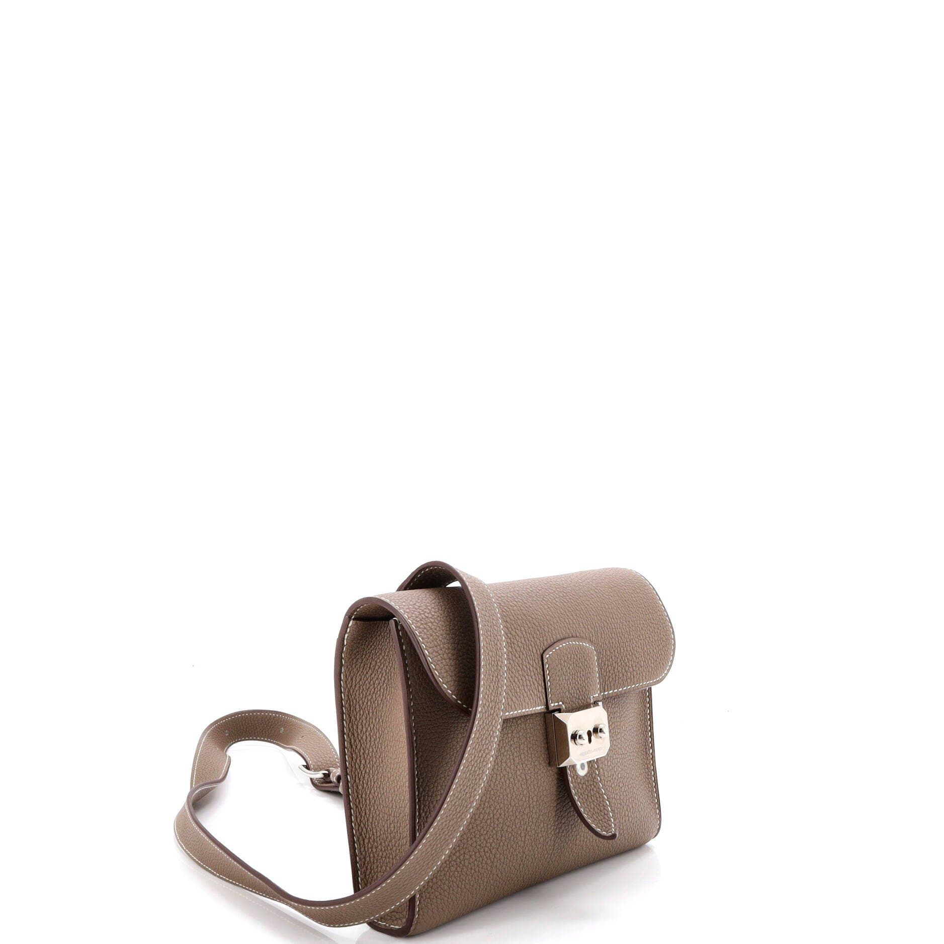 Pre-Owned Hermes Sac a Depeches Messenger Bag Togo 21, Alternate, color, Etoupe