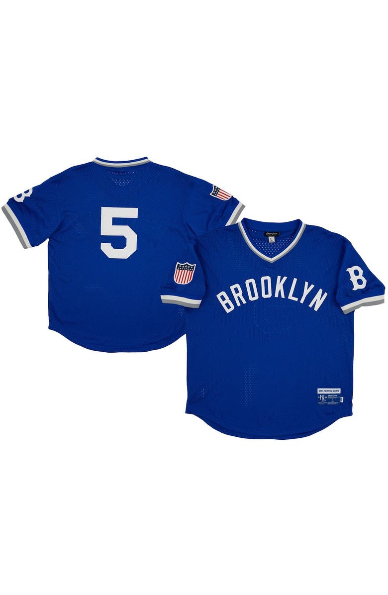 RINGS & CRWNS Men's Rings & Crwns #5 Royal Brooklyn Royal Giants Mesh Replica V-Neck Jersey, Alternate, color, Royal