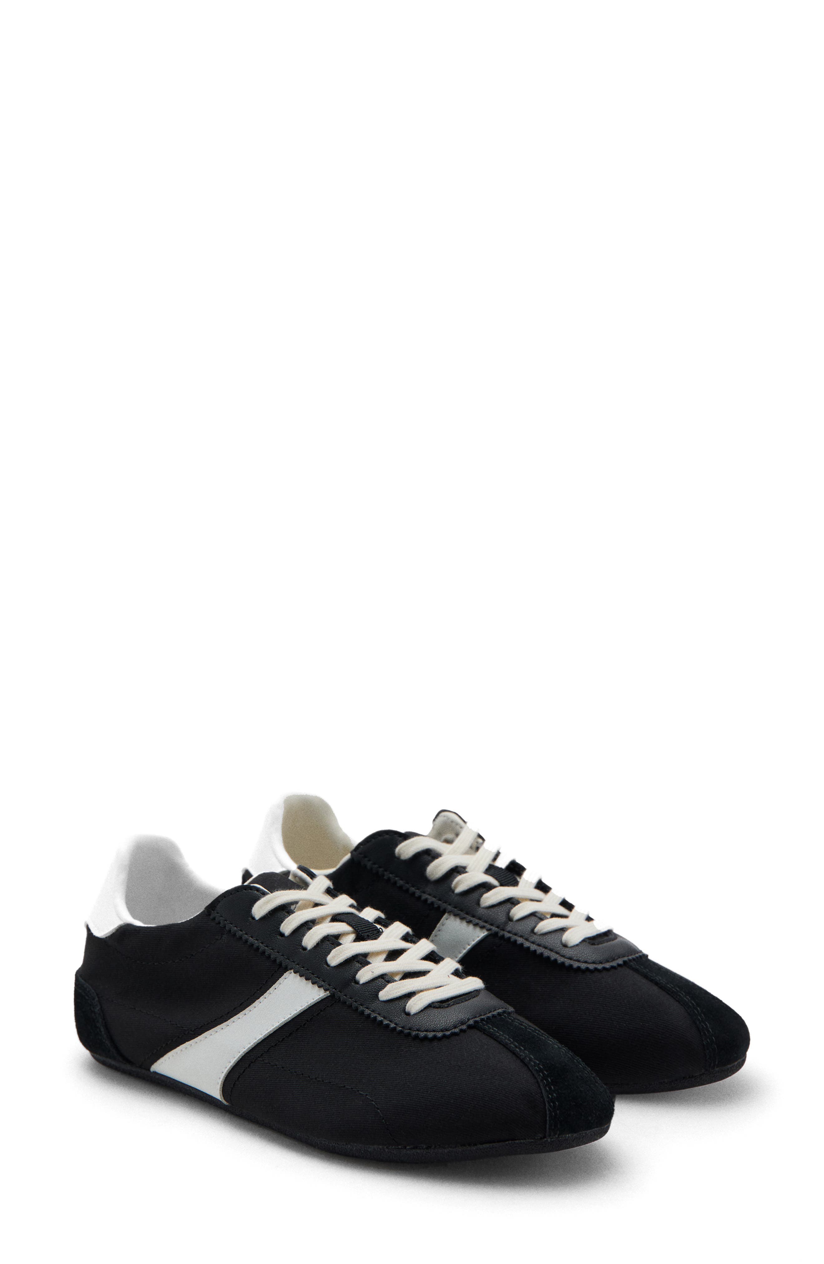 MANGO Colorblock Sneaker, Main, color, Black