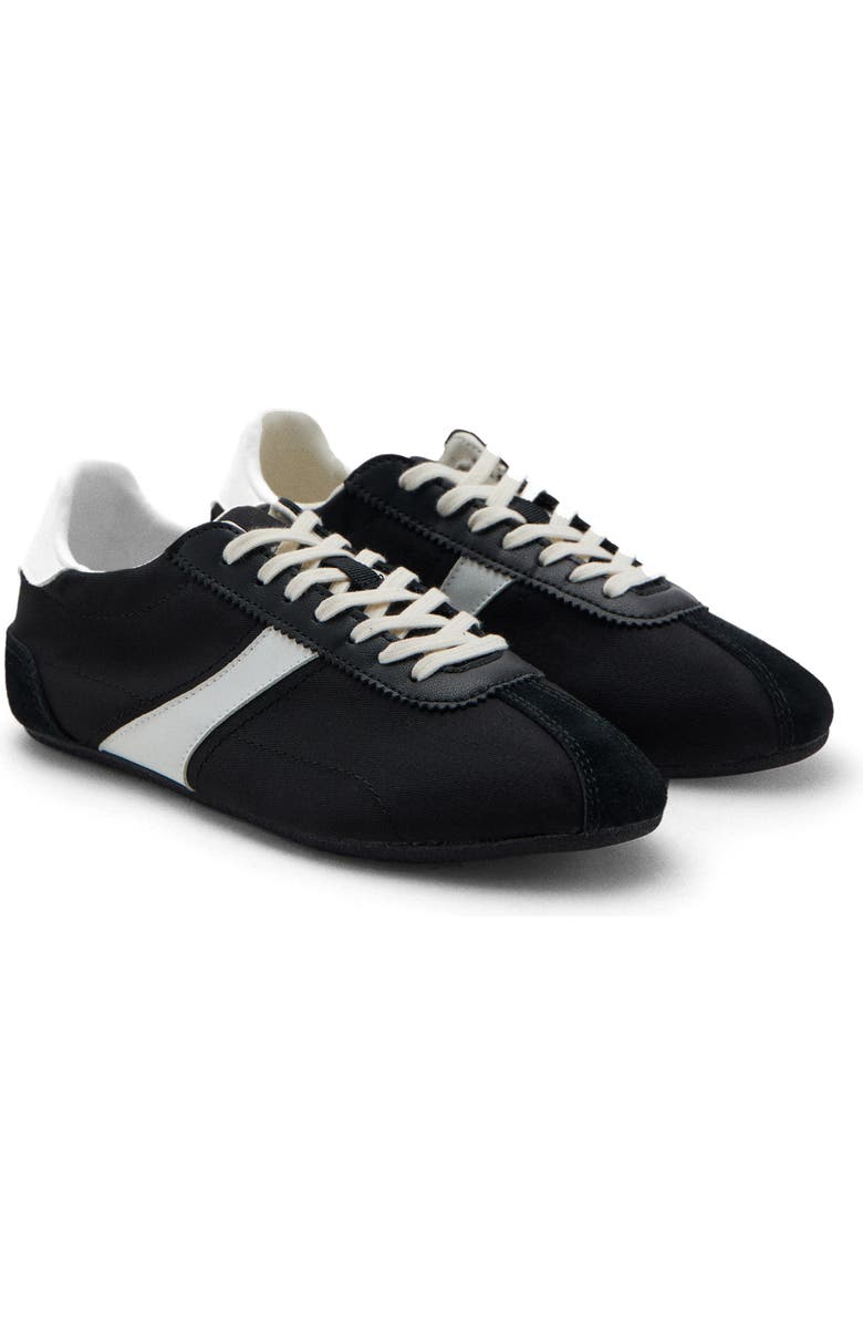 MANGO Colorblock Sneaker, Main, color, Black