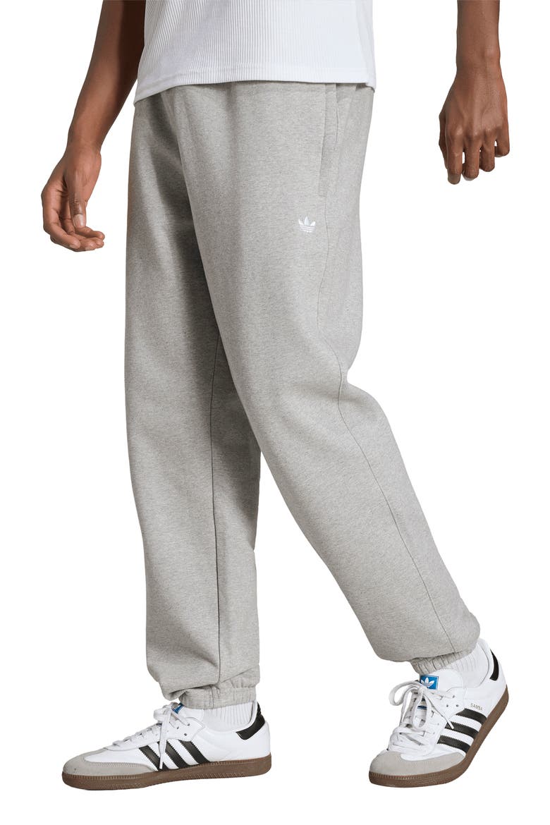 Trefoil Essentials Fleece Joggers, Main, color, MEDIUM GREY HEATHER