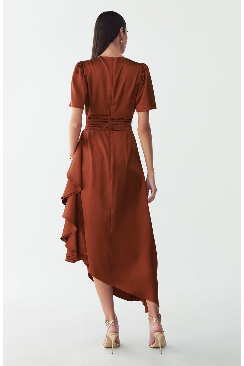Narissa Midi Dress, Alternate, color, Copper