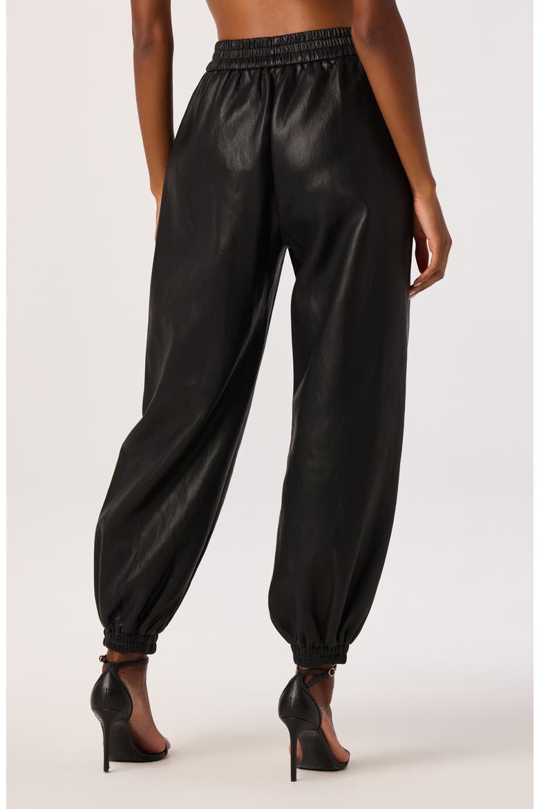Adity Faux Leather Pants, Alternate, color, BLACK