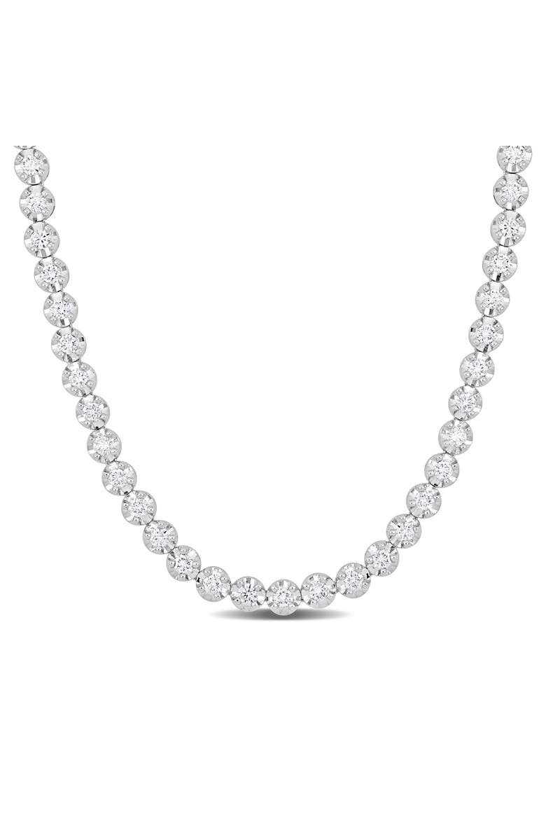 Julianna B. 10 3/4ct. t.w. Lab-Grown Diamond Tennis Necklace 14k, Main, color, 