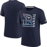 Nike Men's Nike Navy Tennessee Titans Wordmark Logo Tri-Blend T-Shirt