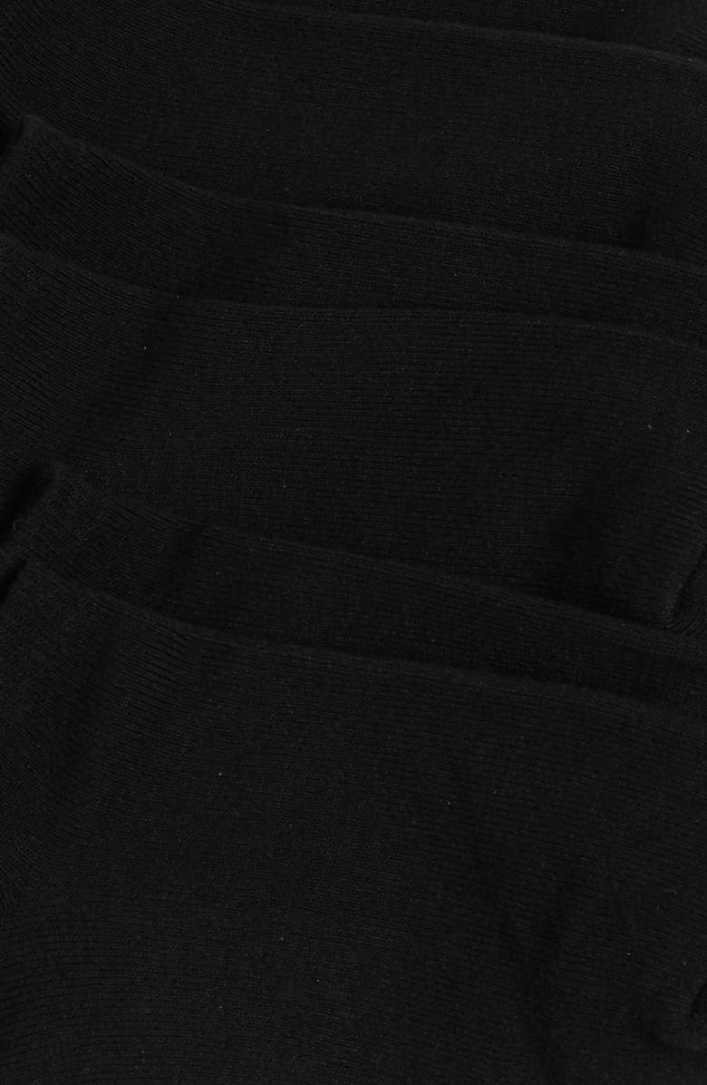 Nordstrom 3-Pack Everyday Tab Ankle Socks, Alternate, color, Black