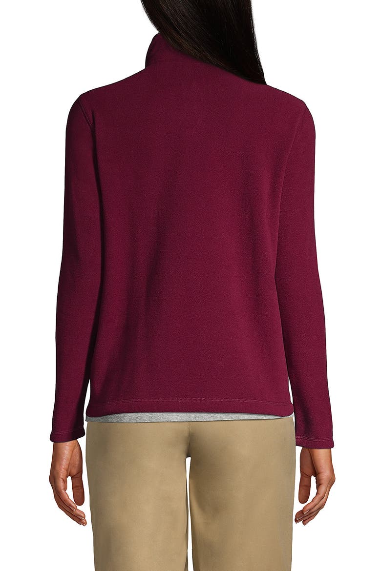 School Uniform Young  Lightweight Fleece Quarter Zip Pullover, Alternate, color, Burgundy