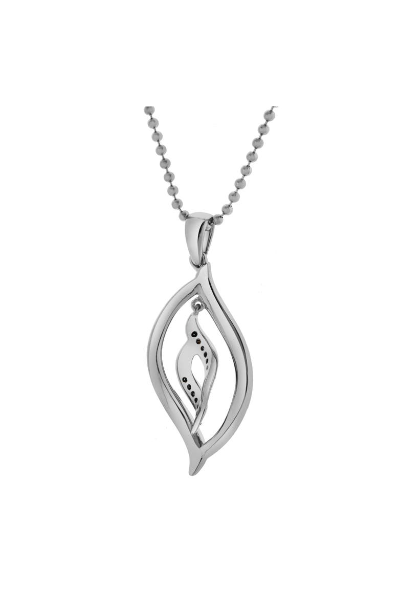 LuvMyJewelry Noraya Sterling Silver 0.09 Ct Diamond Teardrop Pendant, Alternate, color, 925 Sterling Silver
