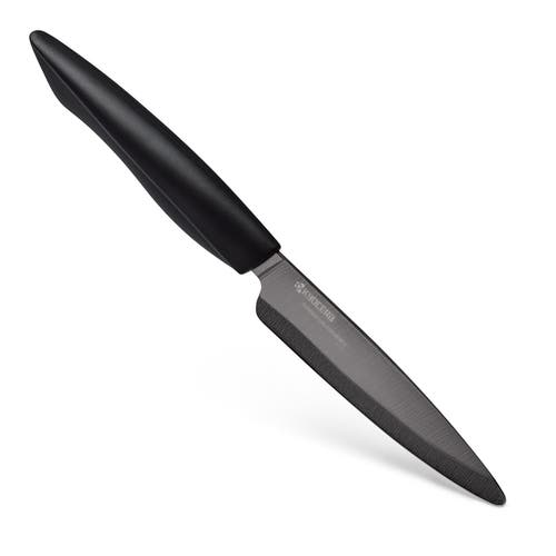 Kyocera Innovationblack 4.5-inch Ceramic Kitchen Utility Knife In Black