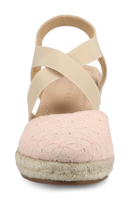 Shop Journee Collection Ashlee Espadrille Wedge Pump In Pink