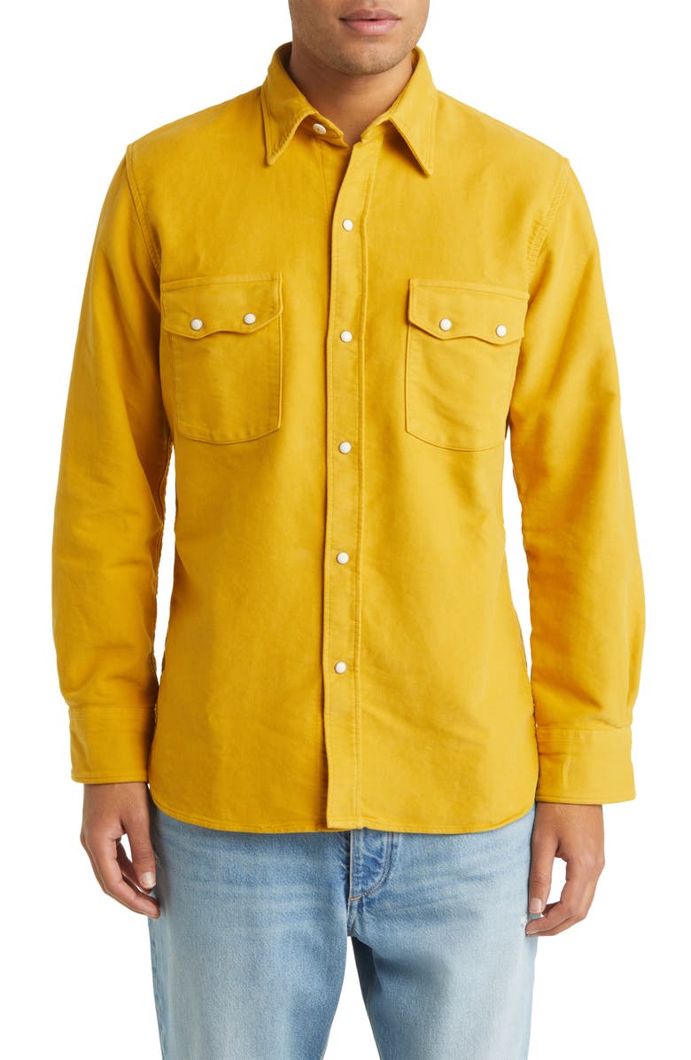 WYTHE Moleskin Snap Front Shirt, Main, color,