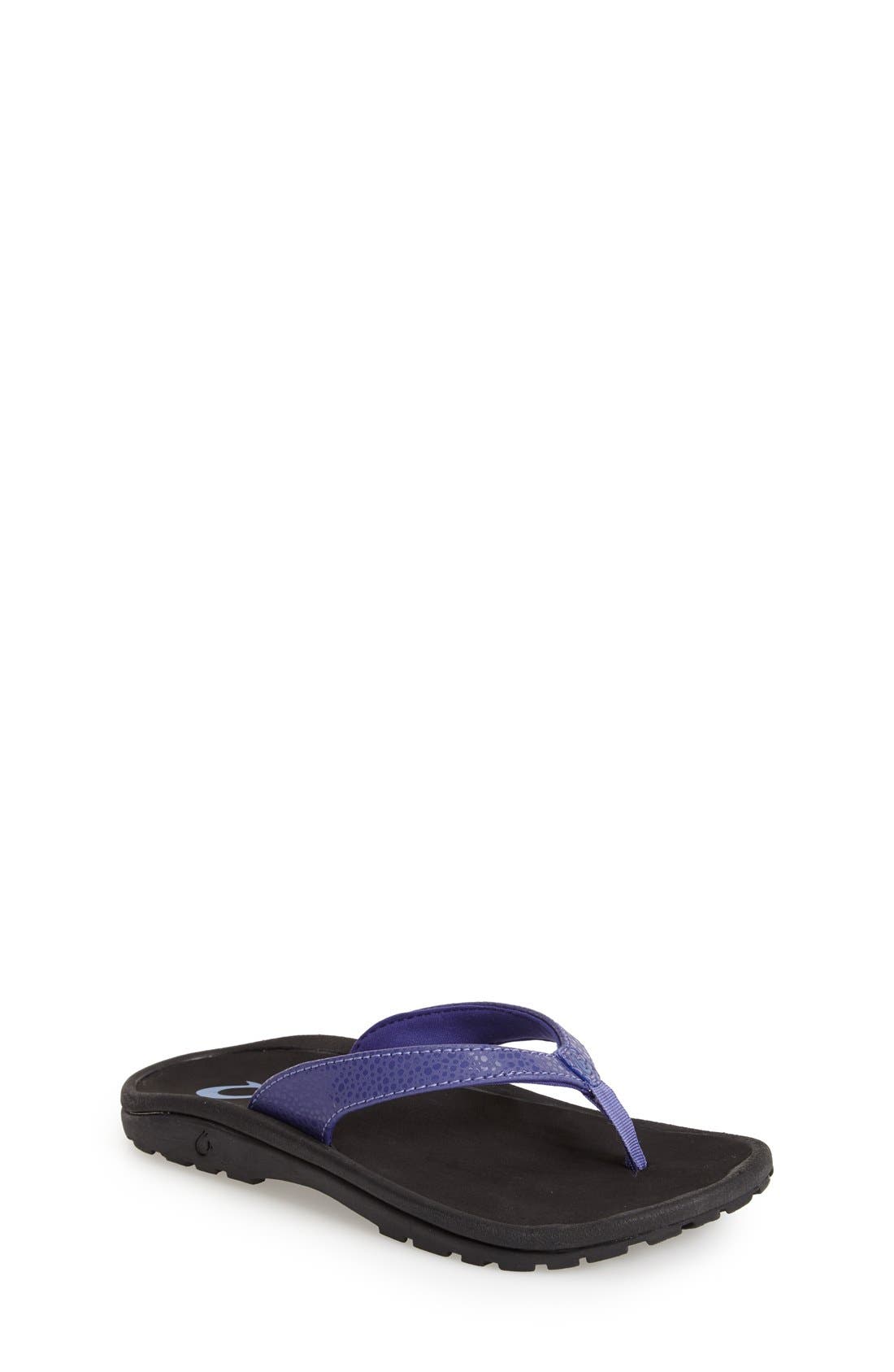 'Kulapa Kai' Sandal, Main, color, DEEP VIOLET/ BLACK