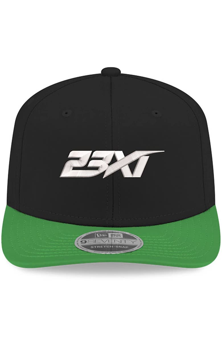 New Era Men's New Era Black/Green 23XI Racing 9SEVENTY Team Adjustable Hat, Alternate, color, Black