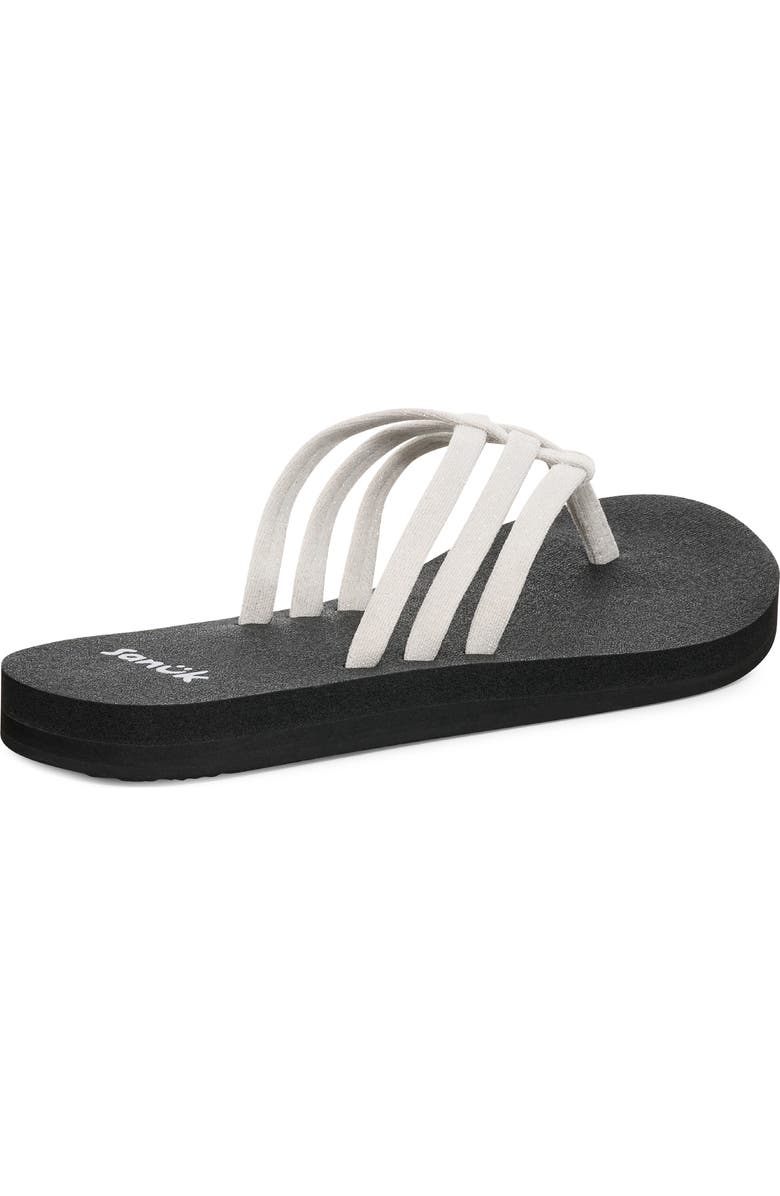 Sanuk Yoga Sandy II Flip Flop, Alternate, color, Silver