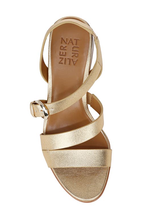 Naturalizer Veva Strappy Sandal In Dark Gold Faux Leather