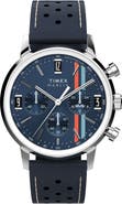 Timex® Marlin® Chronograph Leather Strap Watch, 40mm