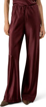 Lilysilk Women's Straight-Leg Silk Satin Pants