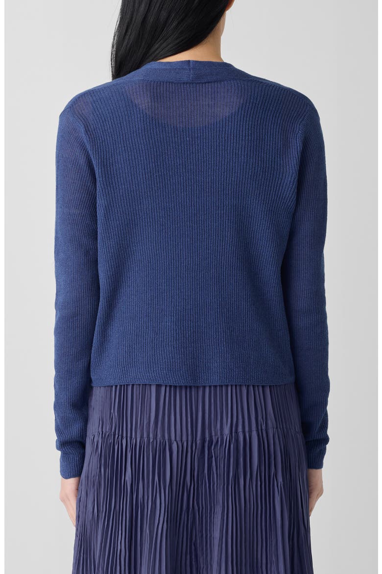 Organic Linen & Organic Cotton Cardigan, Alternate, color, BLUETTE