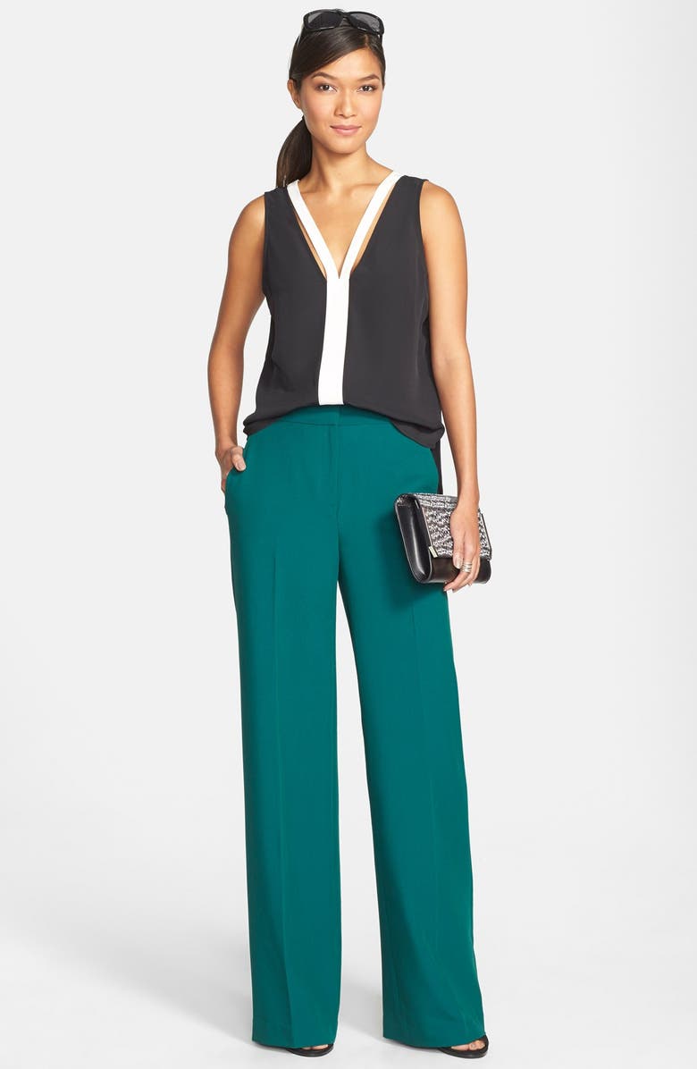 Trouvé 'Double V' Crepe Tank, Alternate, color, 