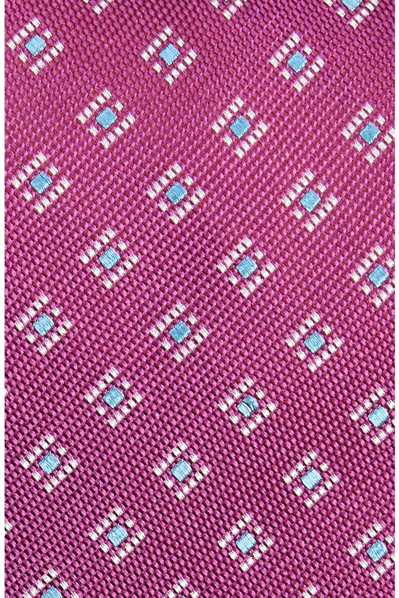Diamond Medallion Print Silk Tie, Alternate, color, BERRY