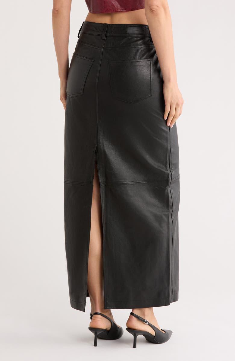 DL1961 Lexie Leather Maxi Skirt, Alternate, color, Obsidian