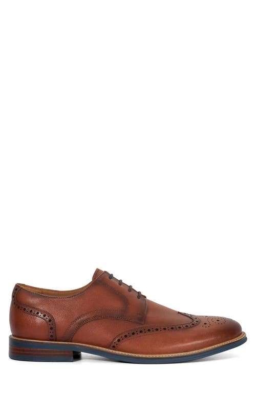 Dune London Stanford Wingtip Derby In Brown