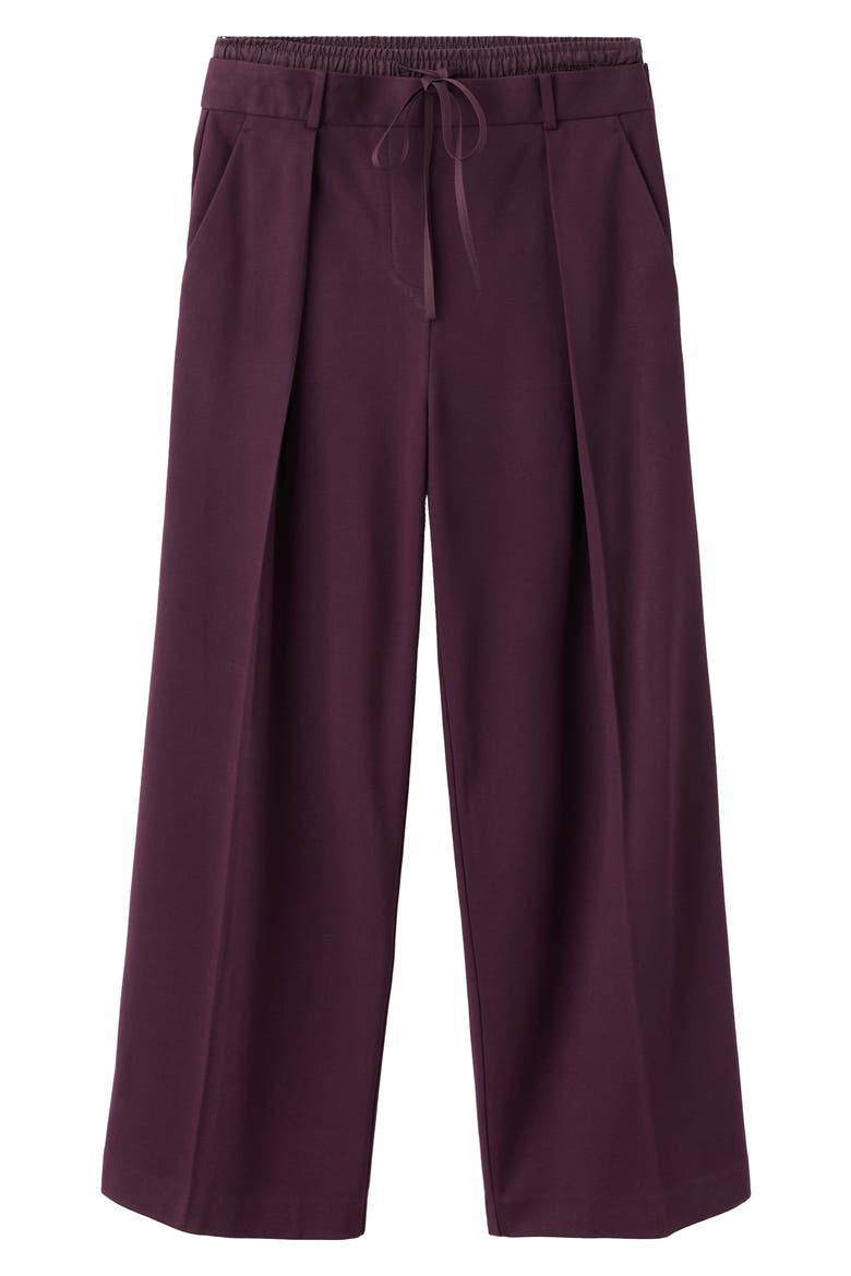 Double Waist High Rise Straight Leg Pants, Alternate, color, MAROON