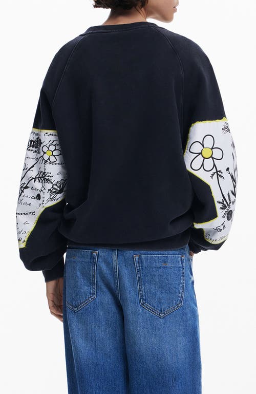 Desigual Minnie Mouse Graphic Sweatshirt In Black