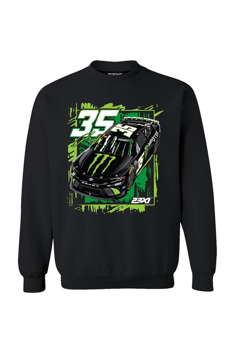 Men's 23XI Racing  Black Riley Herbst Monster Car Sweatshirt, Alternate, color, Black