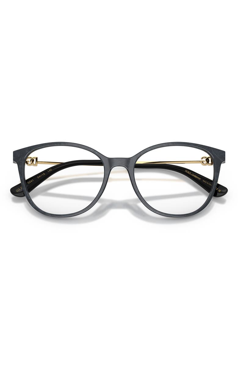 Dolce&Gabbana 54mm Butterfly Optical Glasses, Alternate, color, Lace Gray
