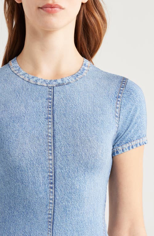 Rag & Bone Miramar Jersey Baby Tee Top In Minetta In Brown