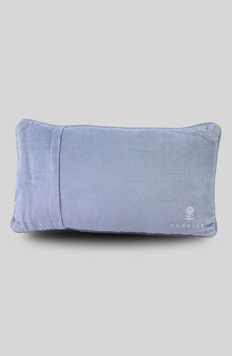 Furbish Let
s Get Lit Needlepoint Pillow, Alternate, color, Blue